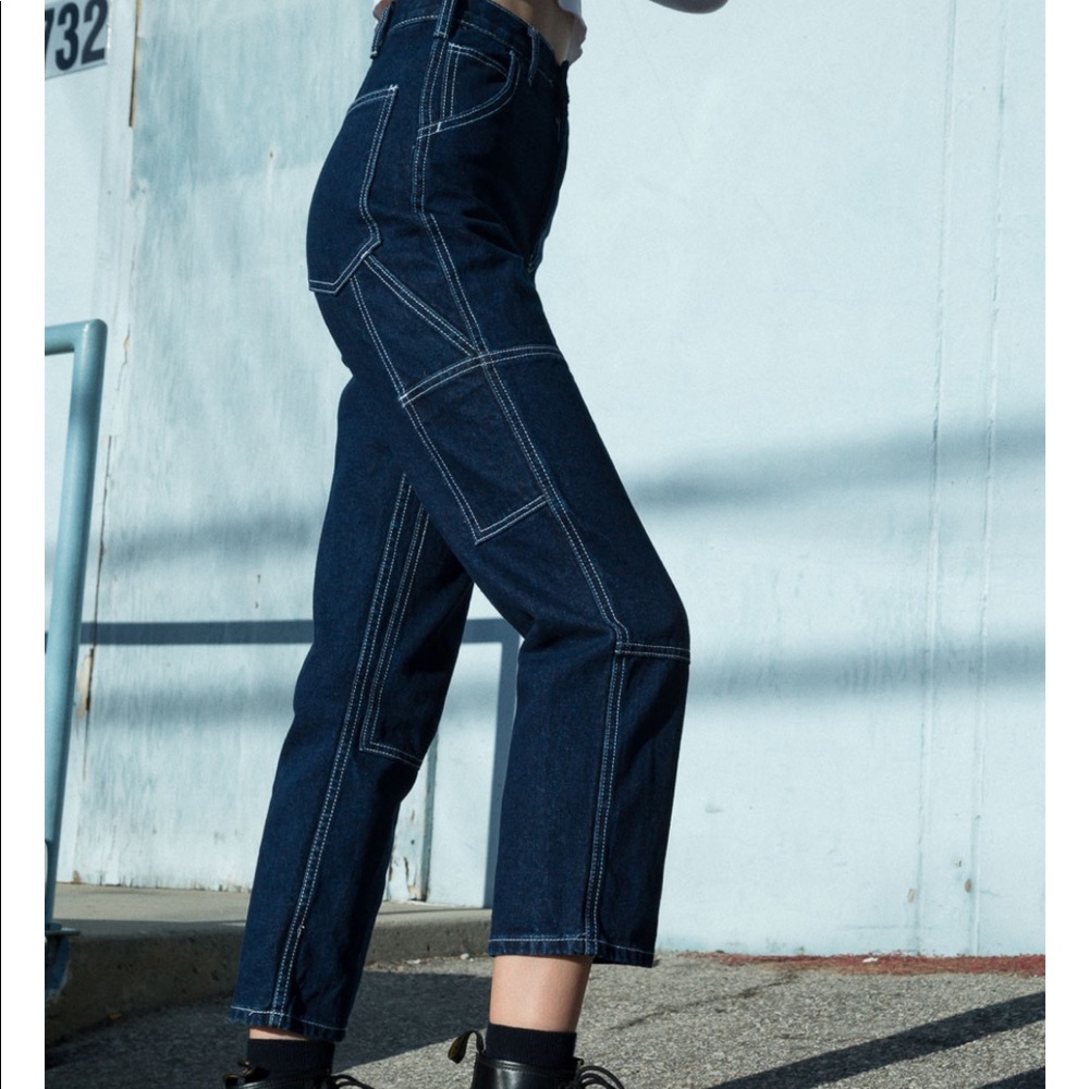 Ariana painter jeans crop high waist in dark wash